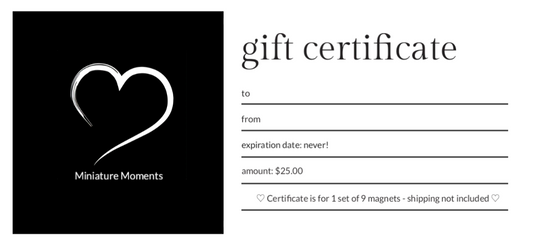 Gift Card - 1 Set of 9 Photo Magnets